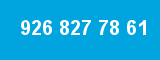 926 827 78 61 926 827 78 61